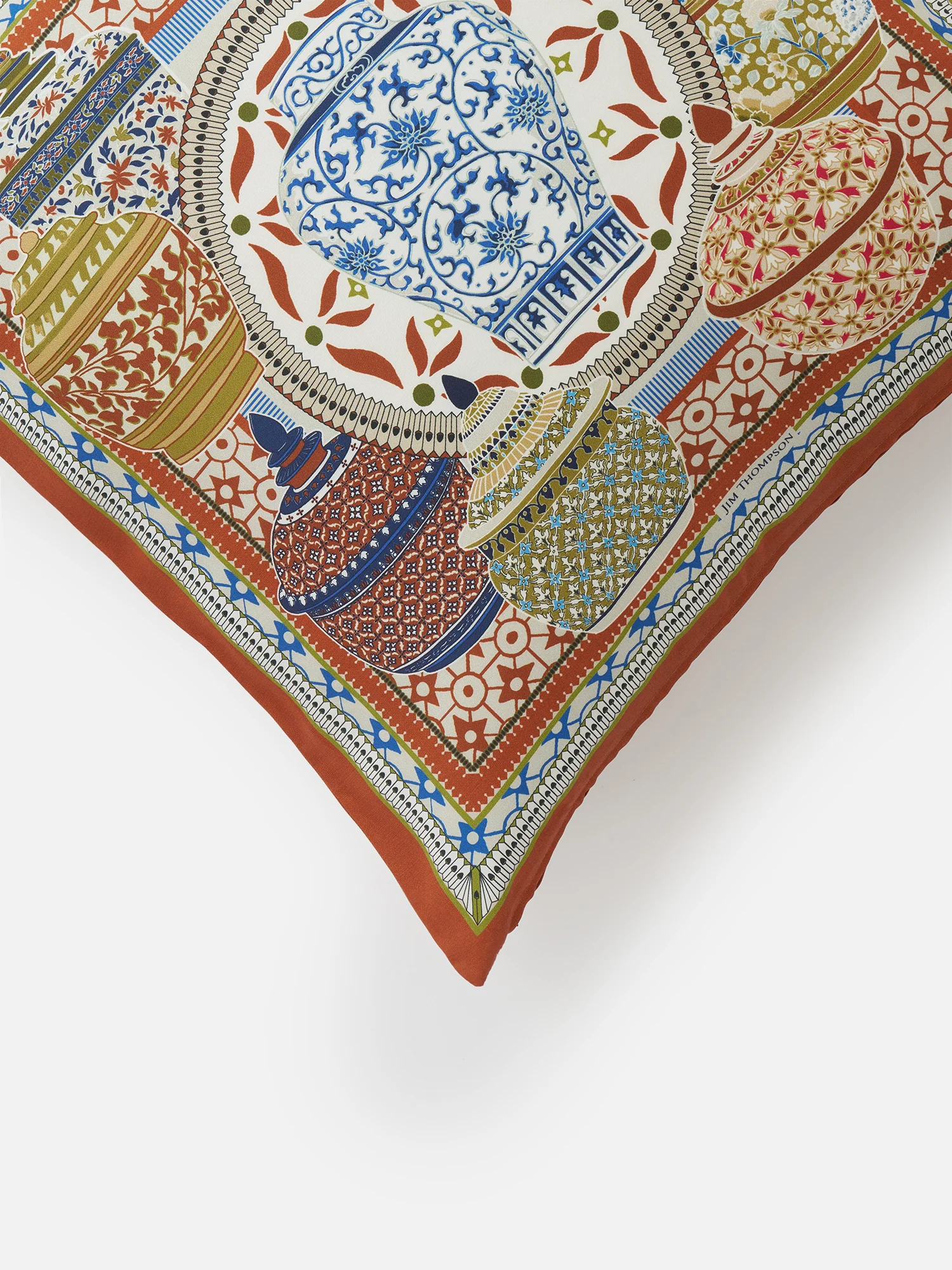 Story of Pottery Silk Cushion Cover - Image 2