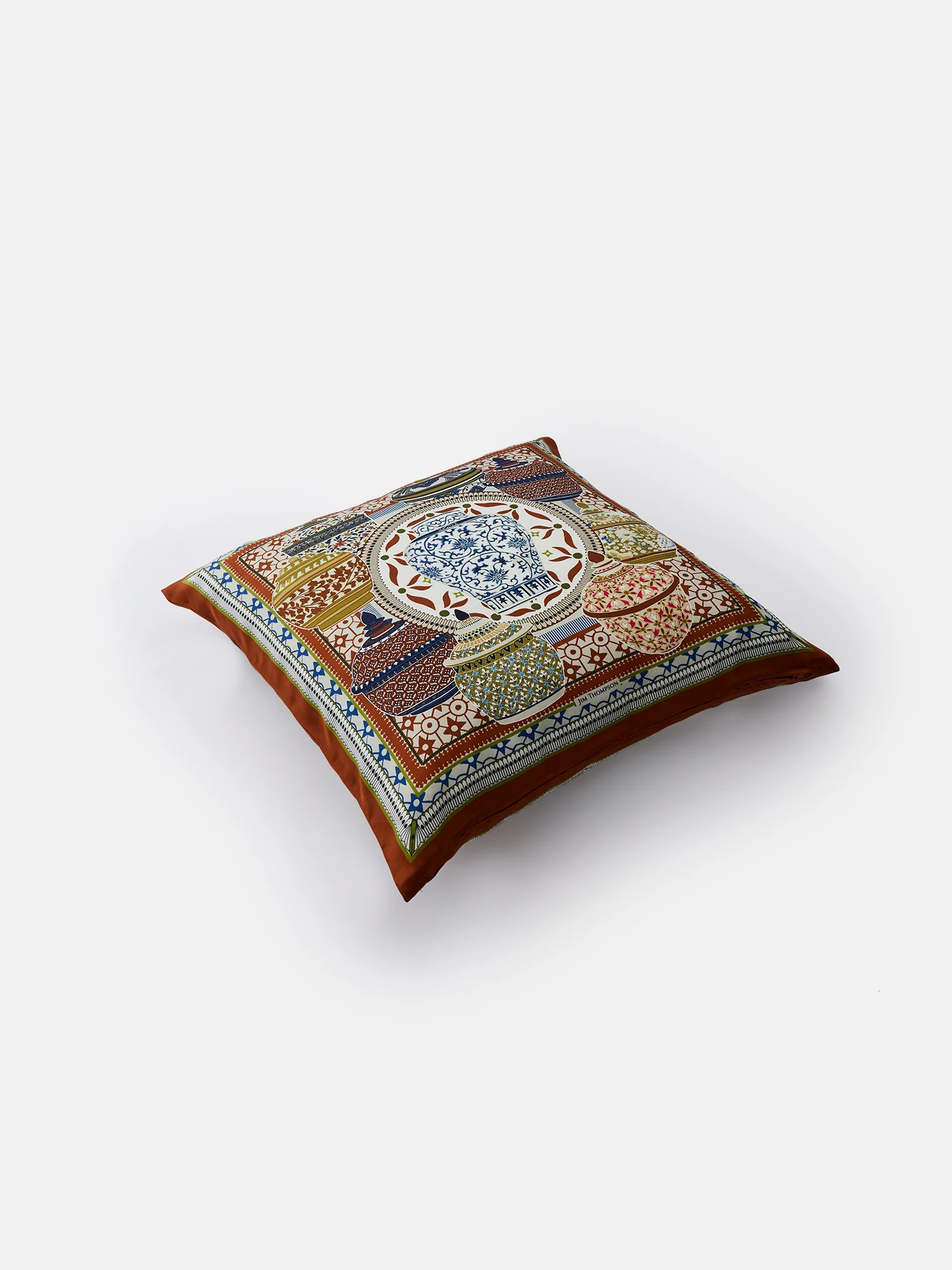Story of Pottery Silk Cushion Cover - Image 4