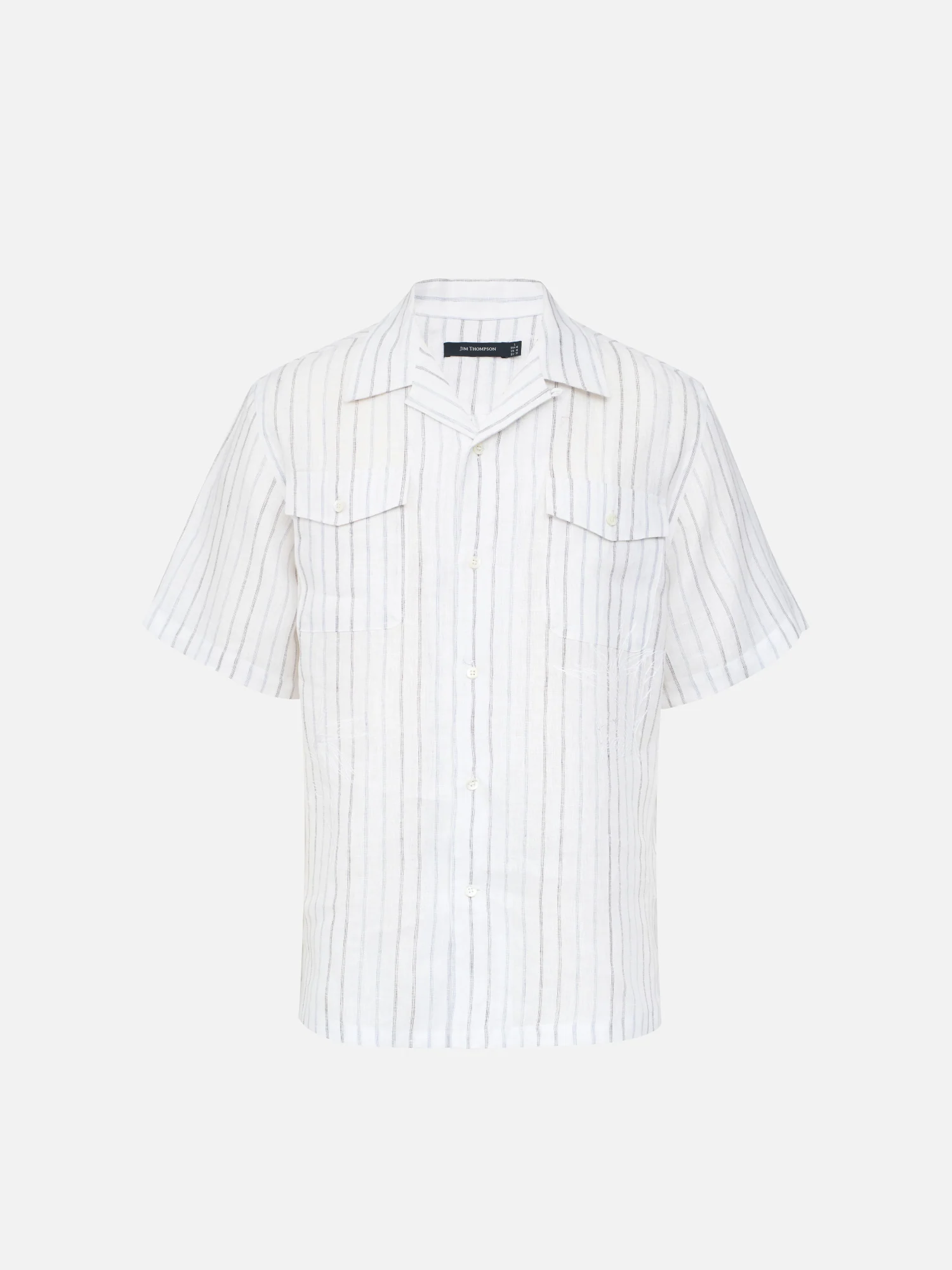 Stripe Linen Hawaiian Shirt - Image 2