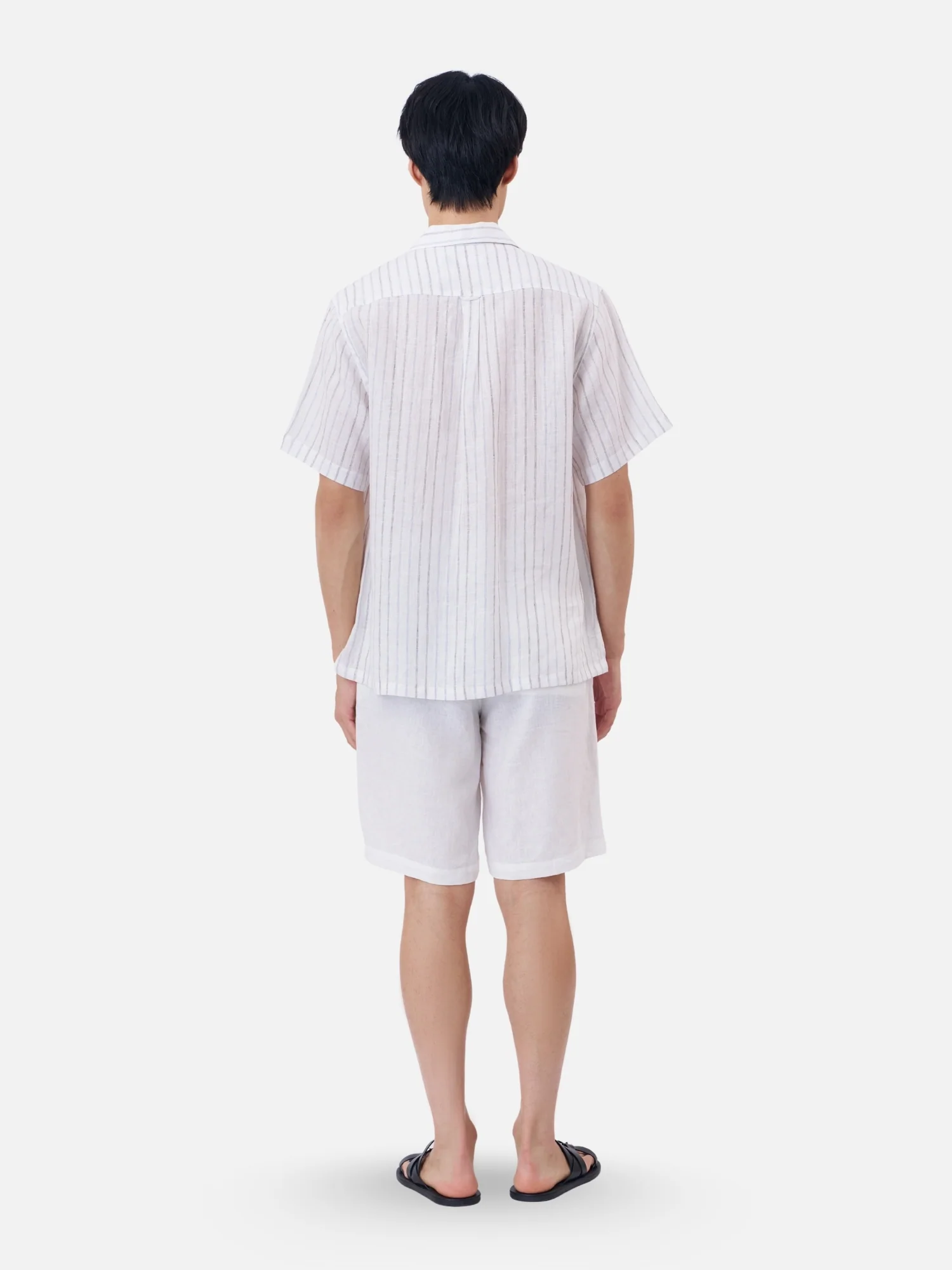 Stripe Linen Hawaiian Shirt - Image 7