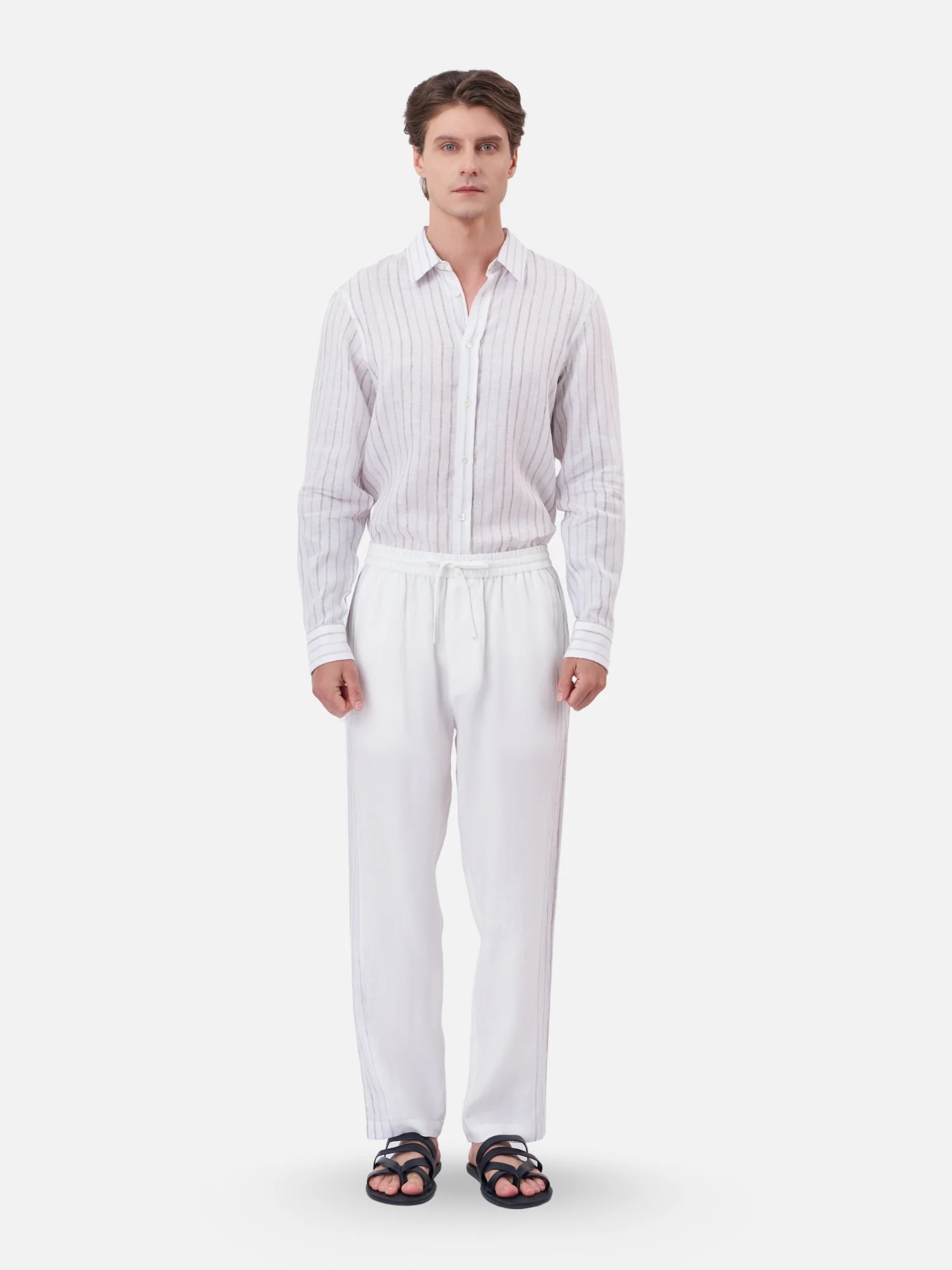 Stripe Linen Trousers - Image 3