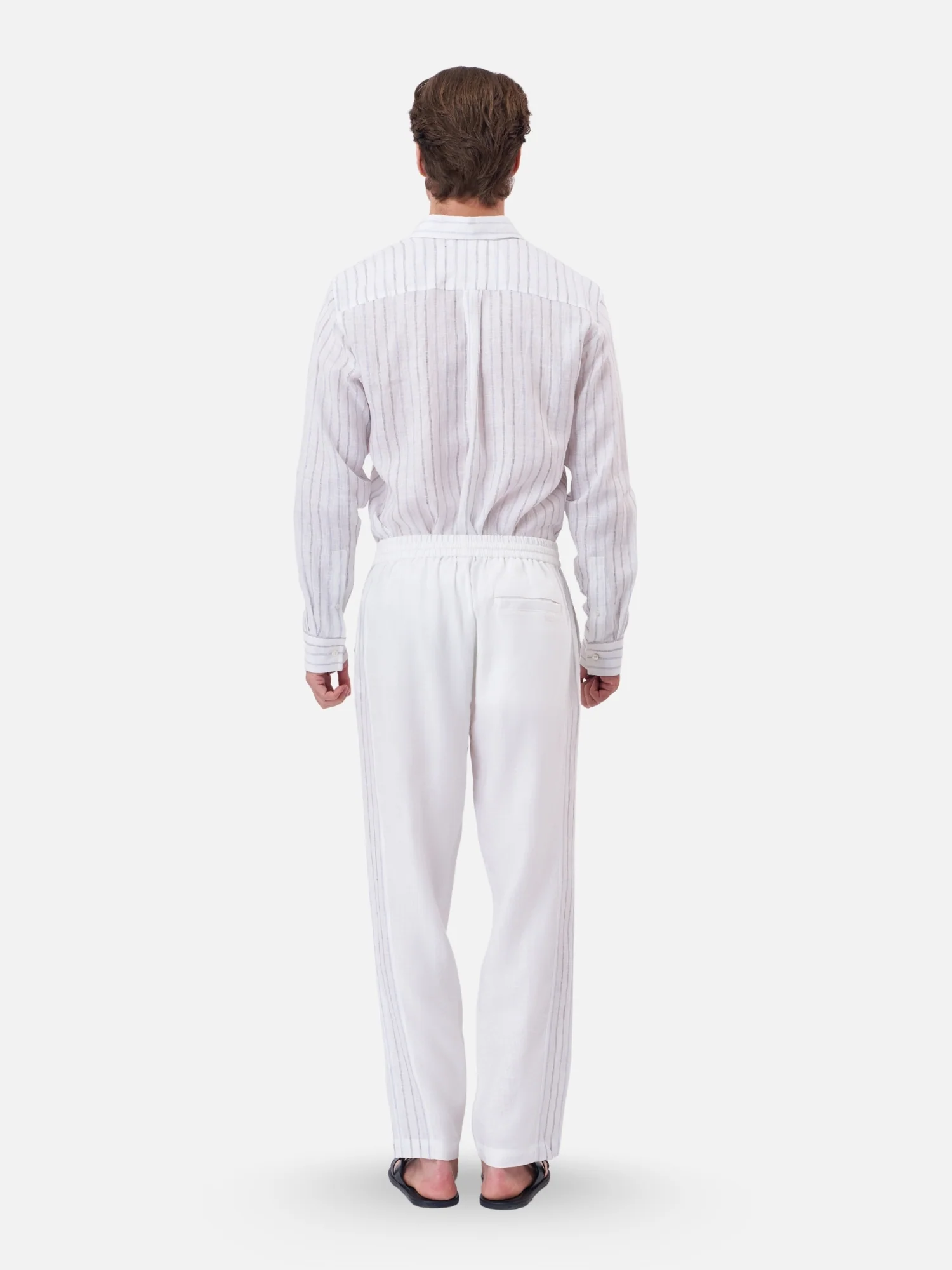 Stripe Linen Trousers - Image 4