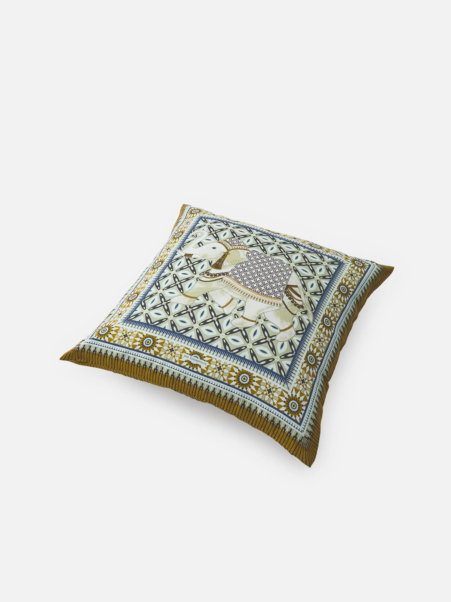 Tesserae Elephant Silk Cushion Cover 18" - Image 3