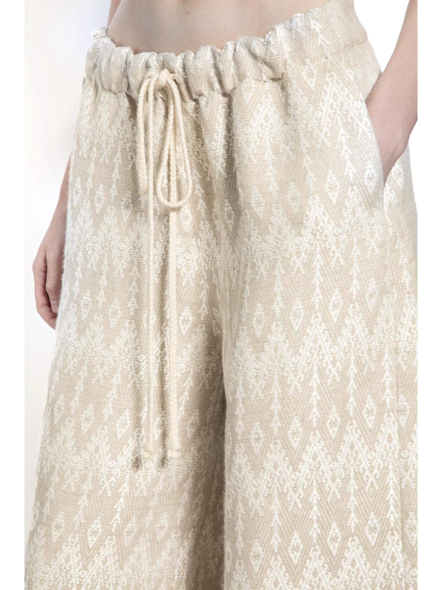 Textured Wide Leg Trousers - Image 3