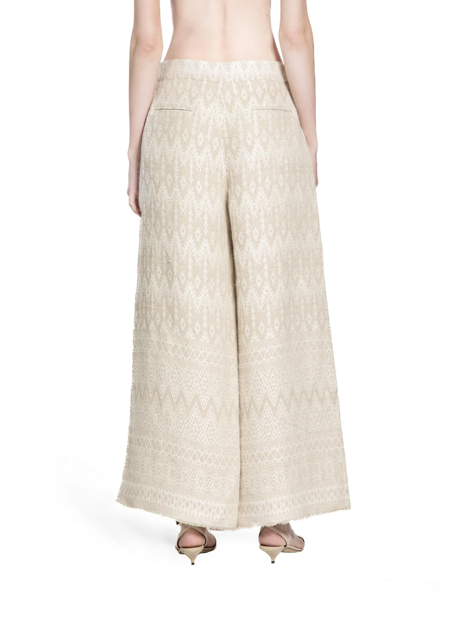 Textured Wide Leg Trousers - Image 4