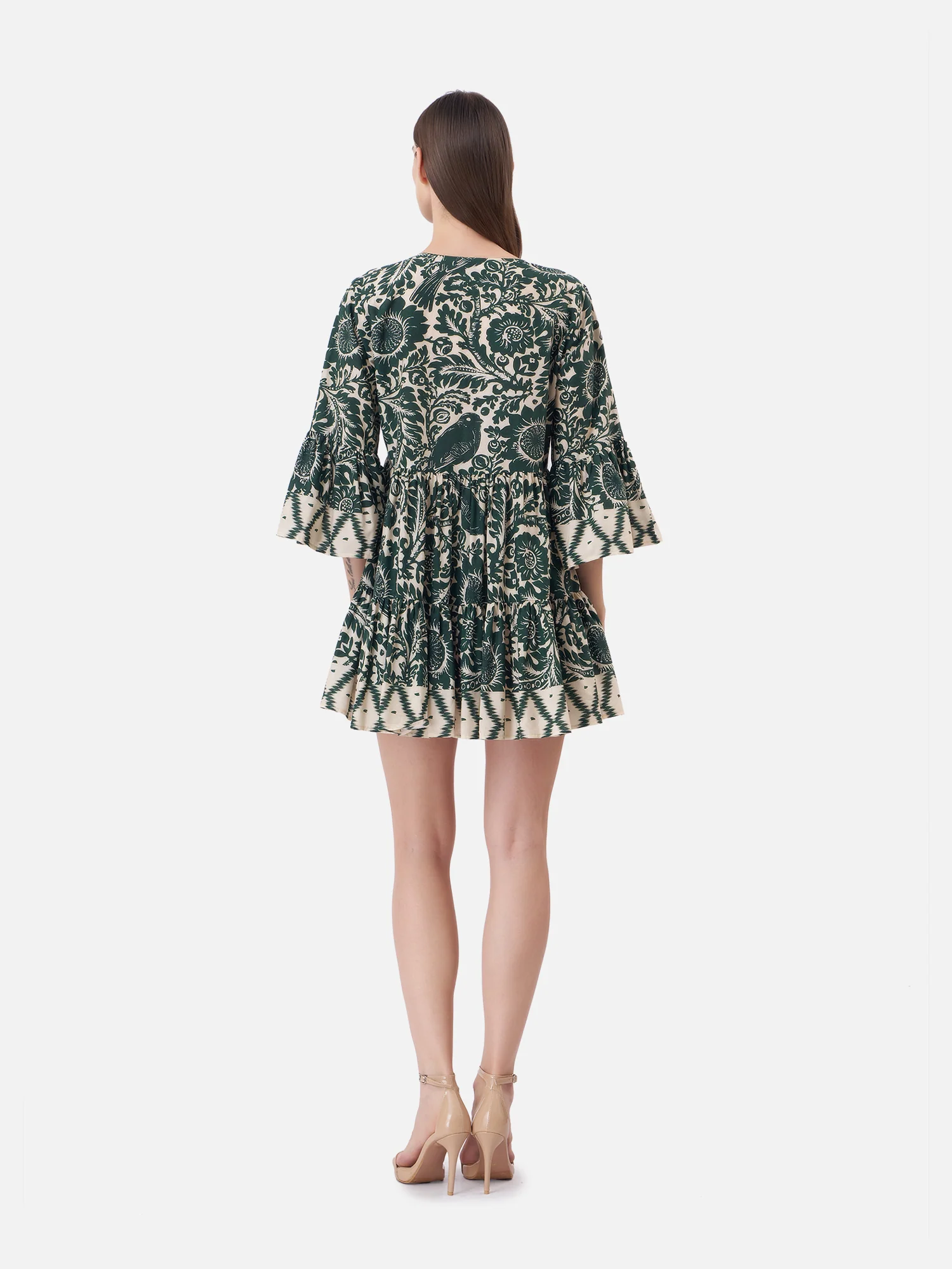 Trogon Birds Hippie Midi Dress - Image 3
