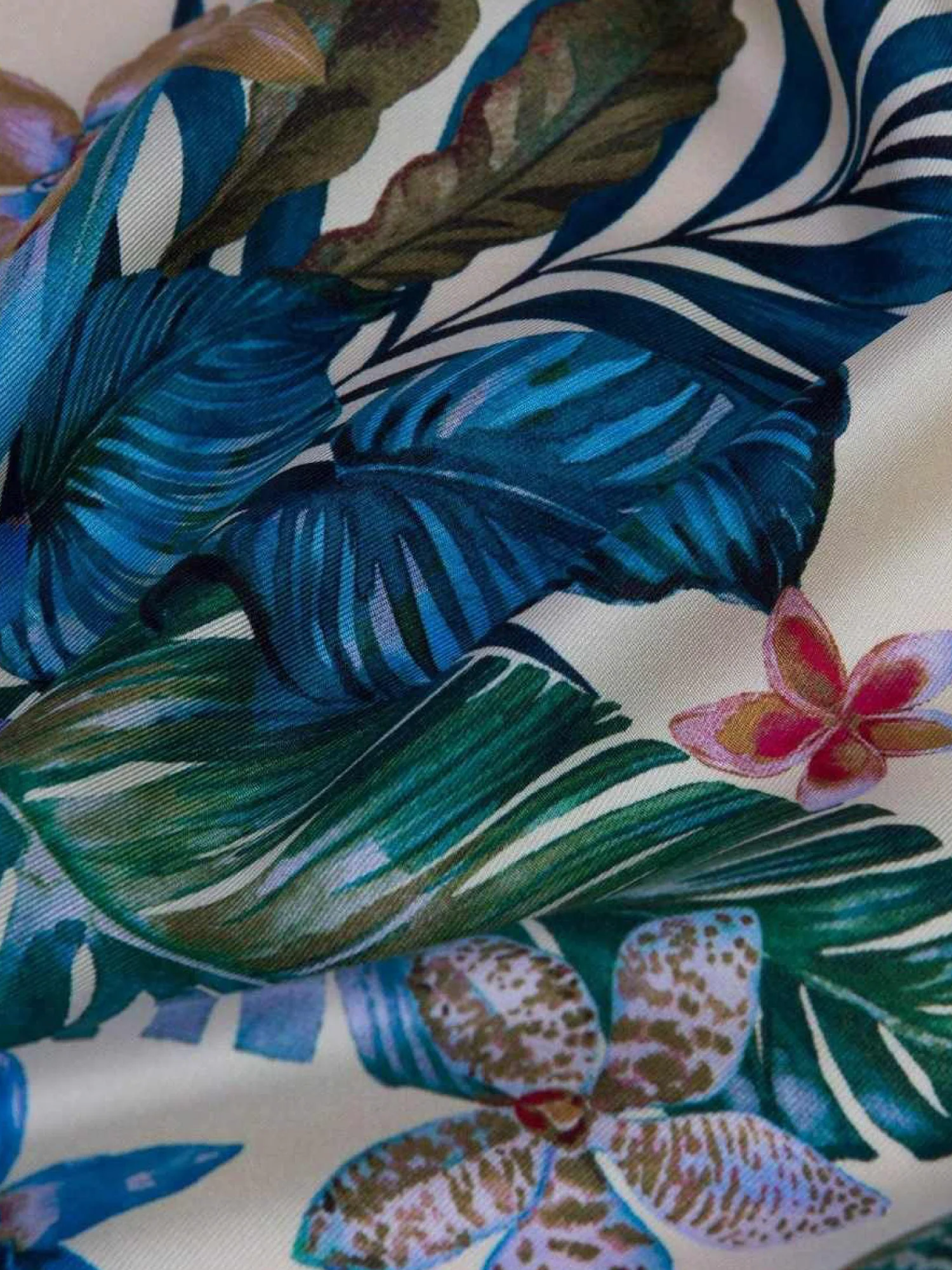 Tropical Bouquet Silk Scarf - Image 3