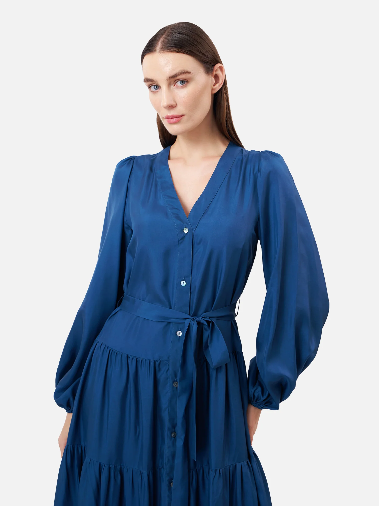 V-Neck Tiered Maxi Dress - Image 3