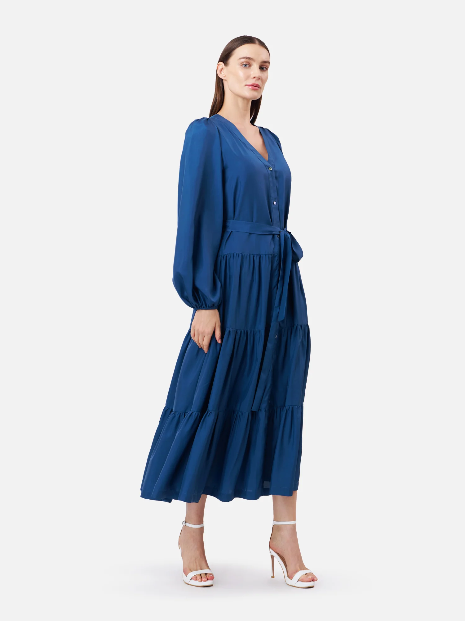 V-Neck Tiered Maxi Dress - Image 4
