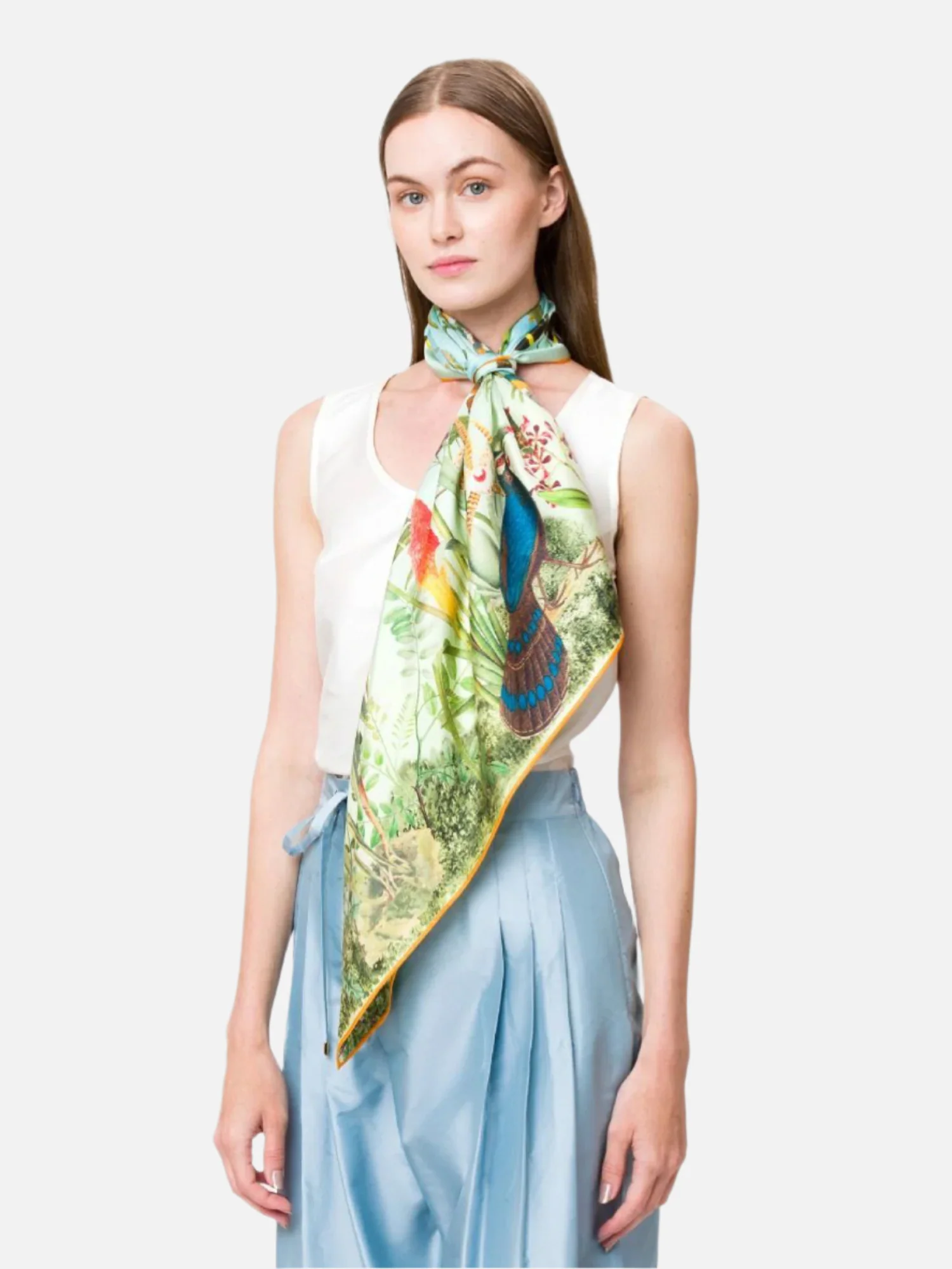 Volare Silk Twill Printed Scarf - Image 2
