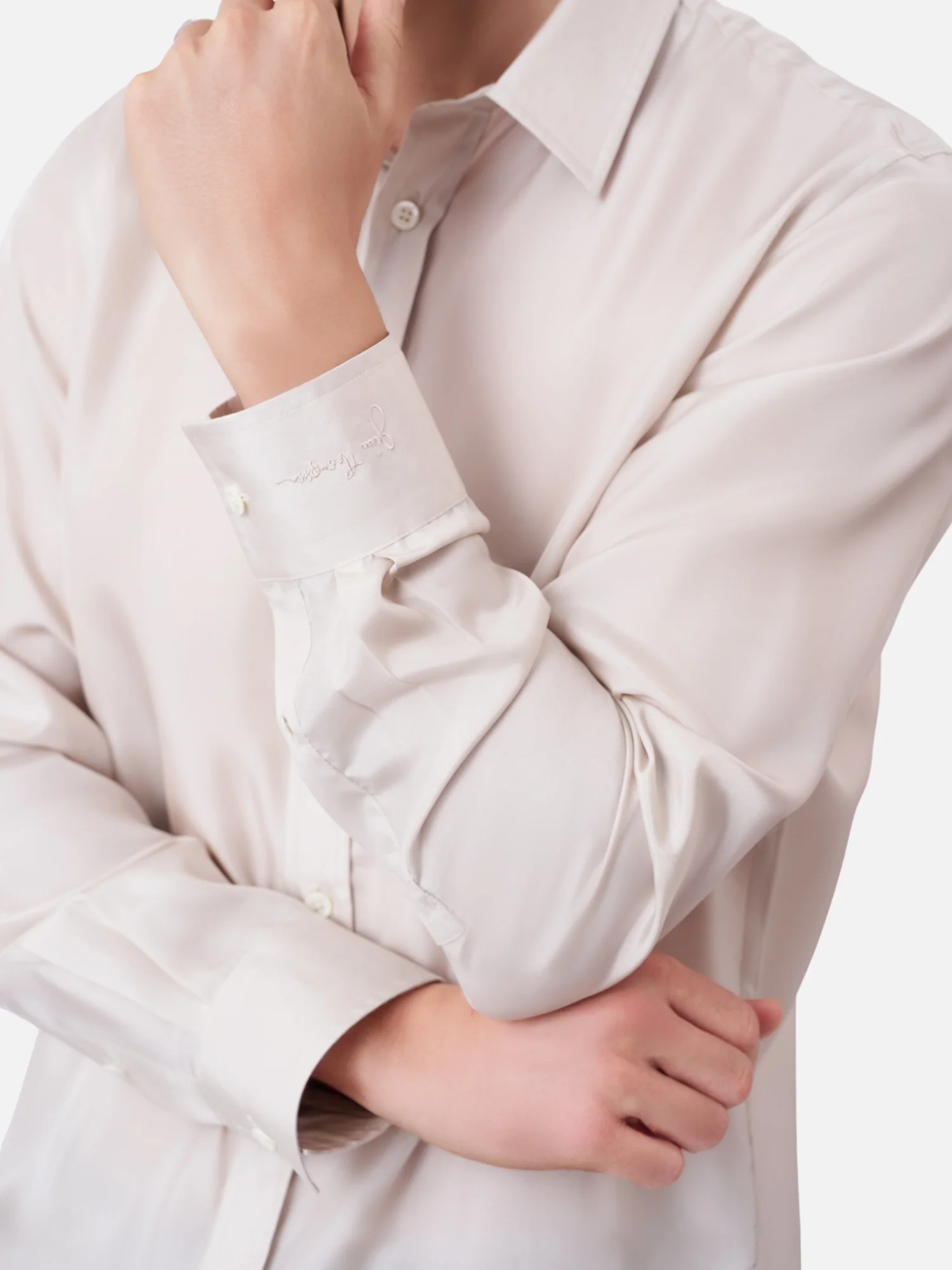 Wihok Classic Long Sleeve Silk Shirt - Image 3