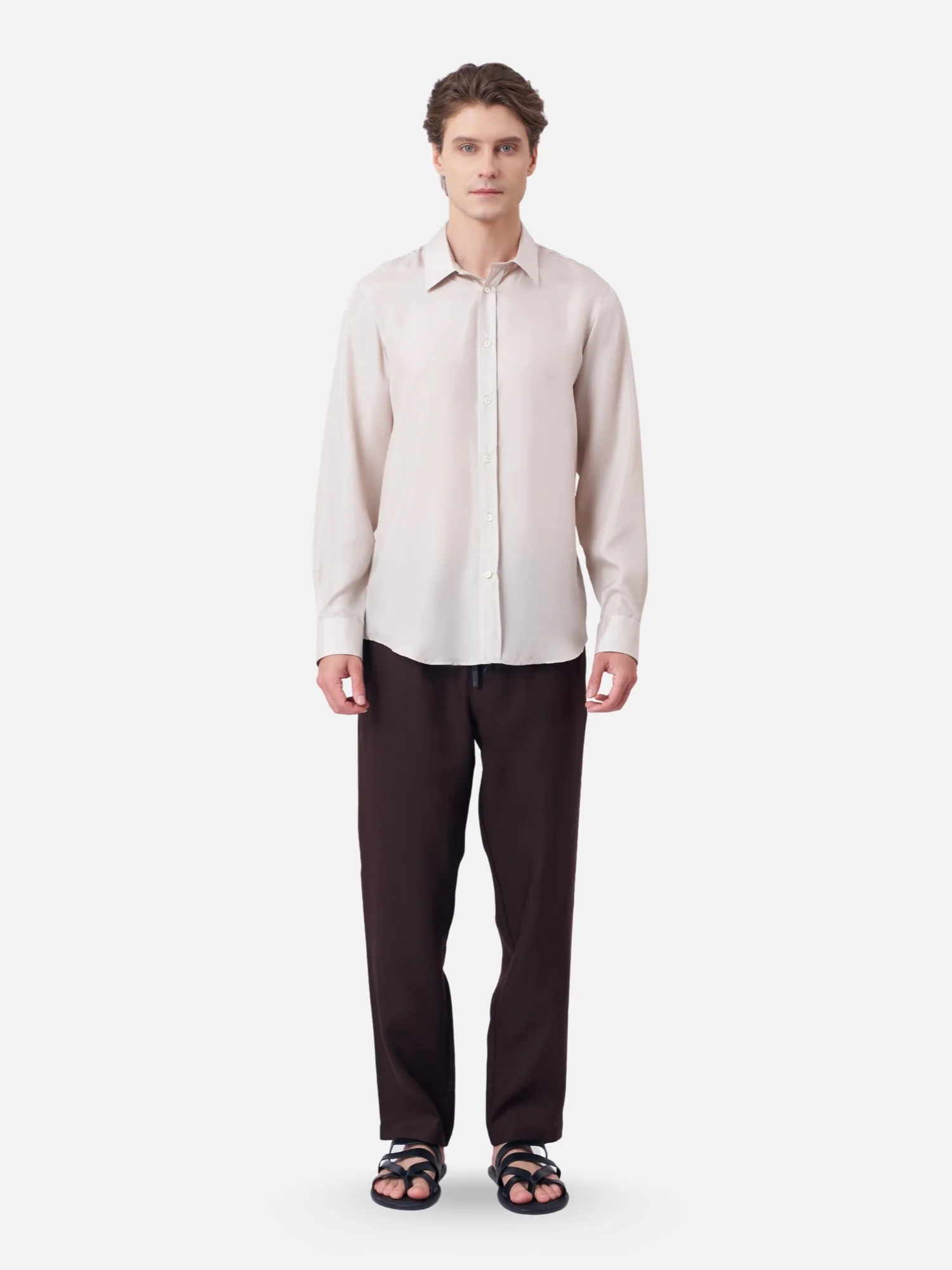 Wihok Classic Long Sleeve Silk Shirt - Image 4