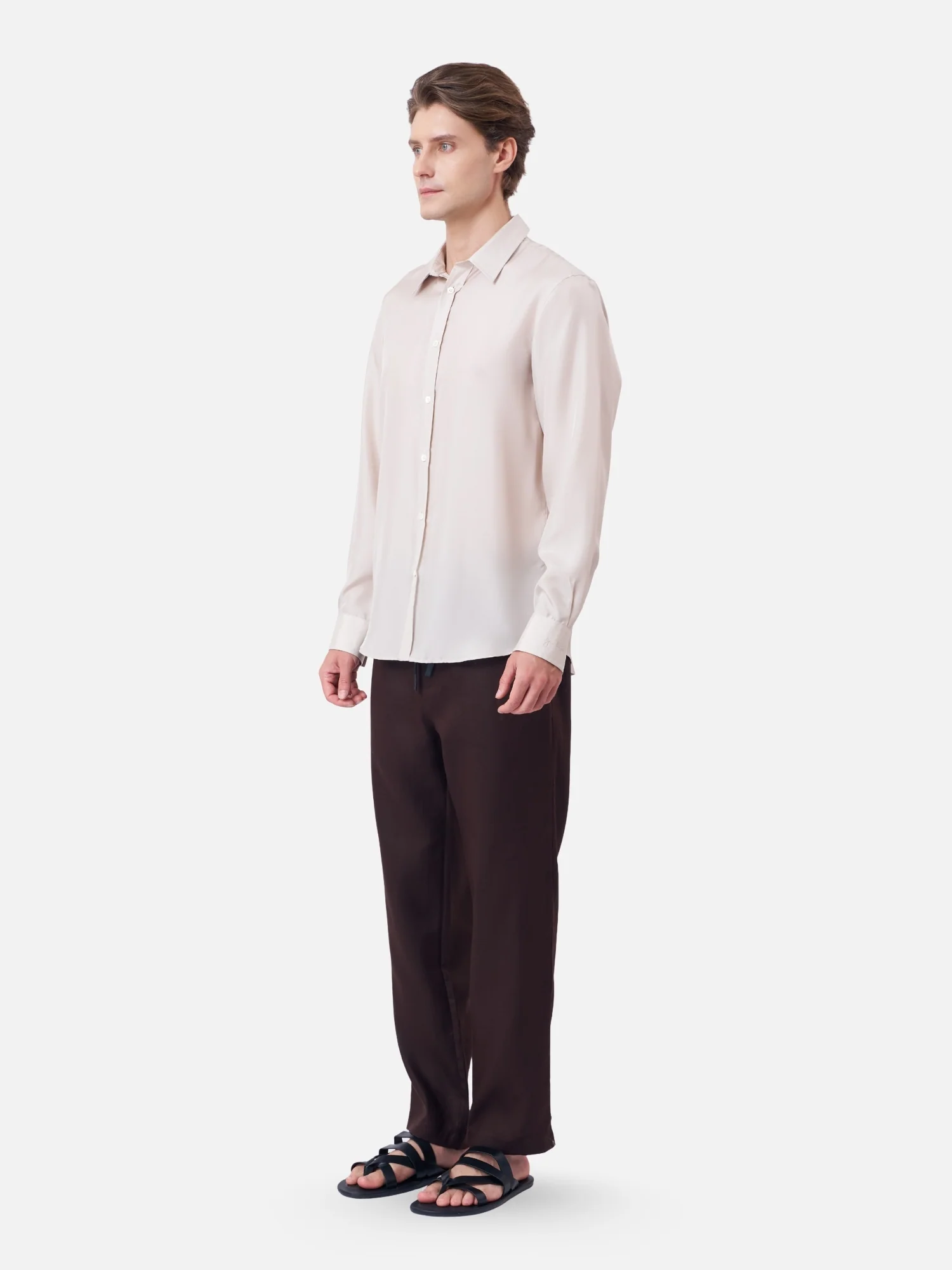 Wihok Classic Long Sleeve Silk Shirt - Image 5