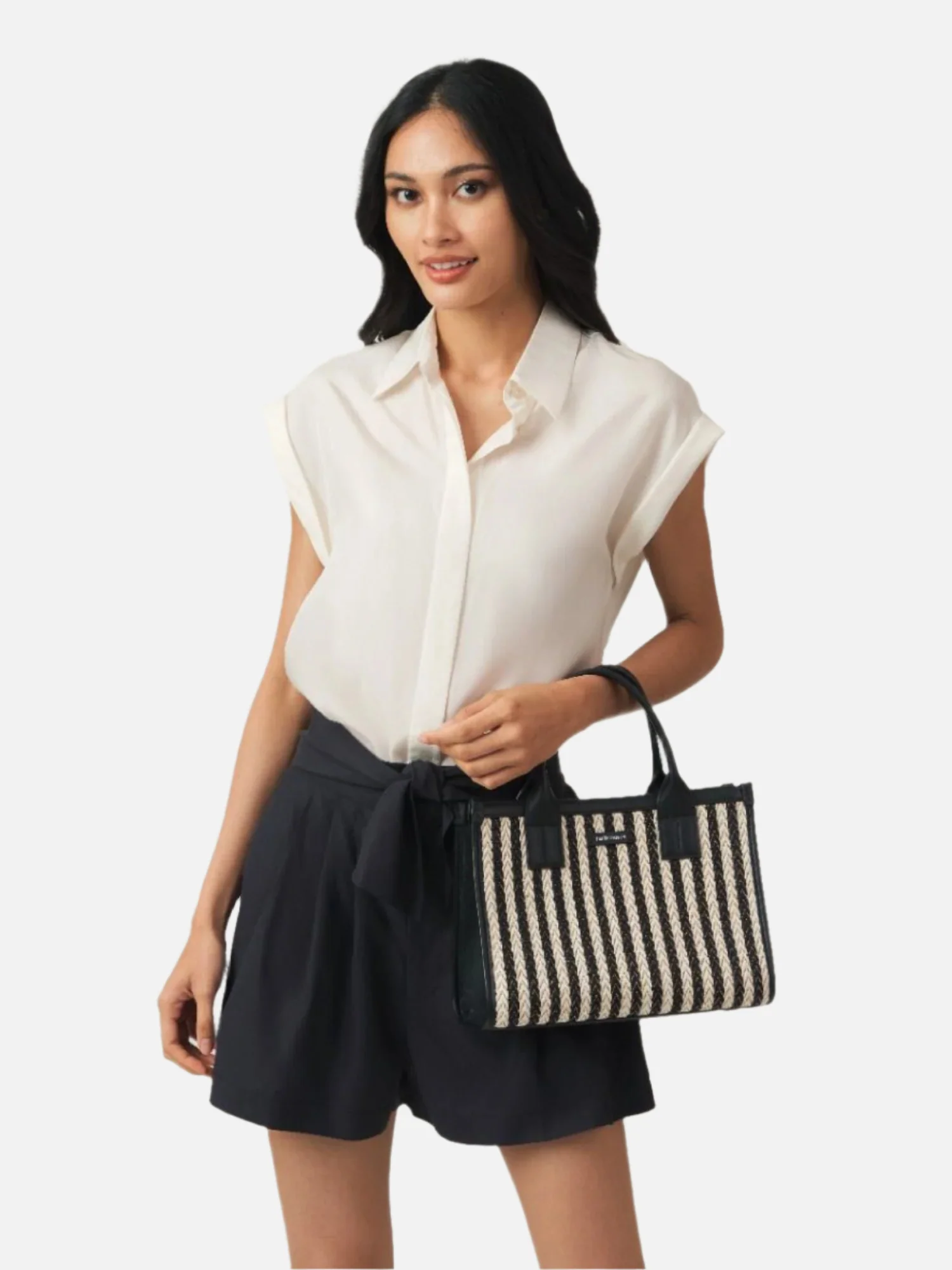 Woven Stripe Mini Phuket Tote - Image 3